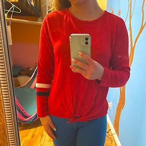 Red long sleeve shirt